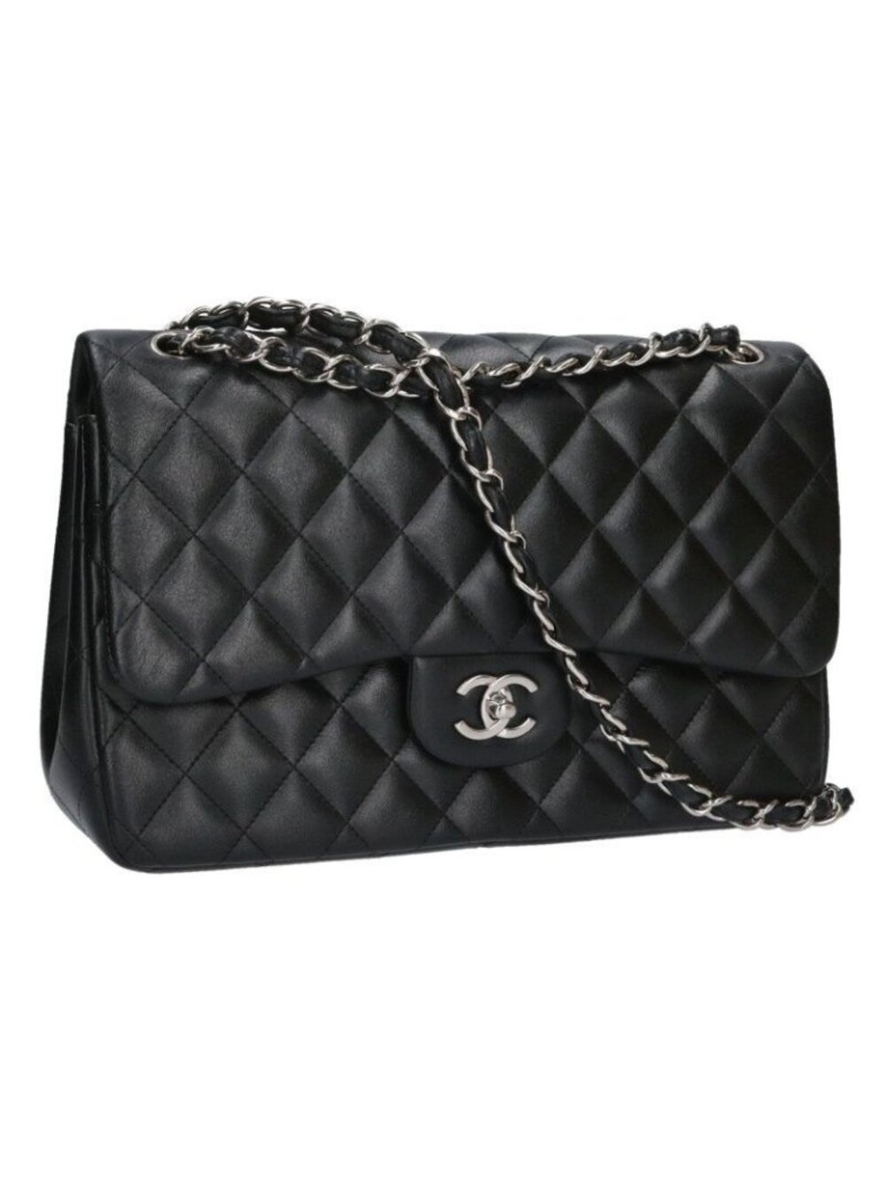 Chanel Maxi Quilted 30 Lambskin Double Flap Chain Shoulder Bag